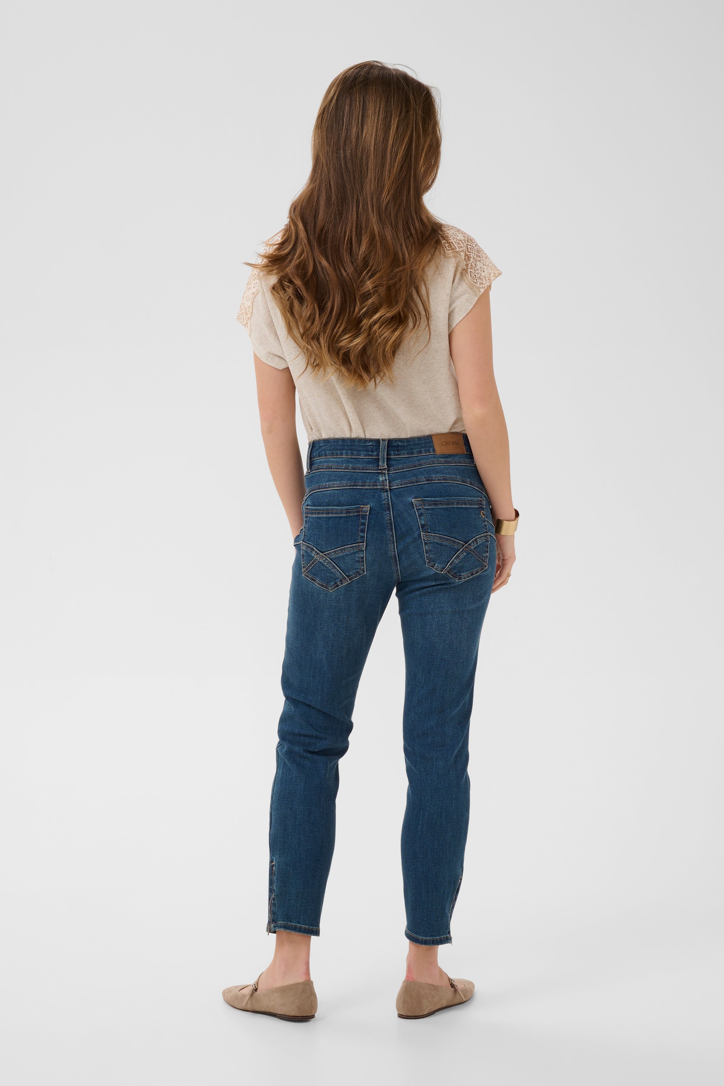 2026FW - Cream - Jeans - Josefine 7/8 - Shape Fit