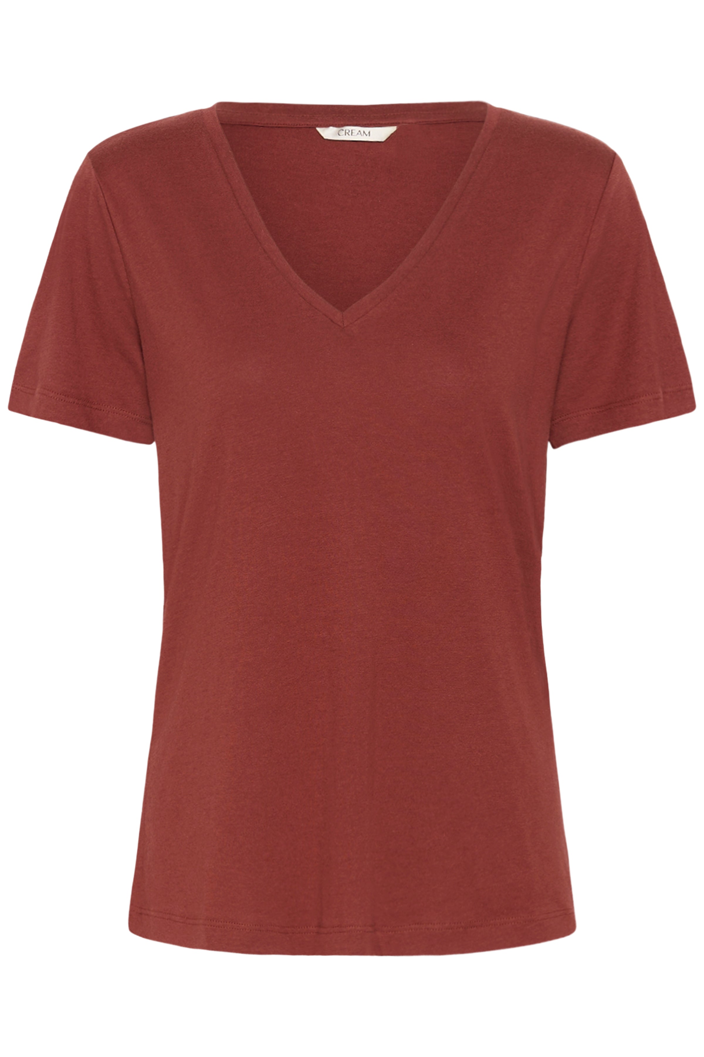 2026SS - Cream T-Shirt - CRNaia Deep V-neck T-Shirt