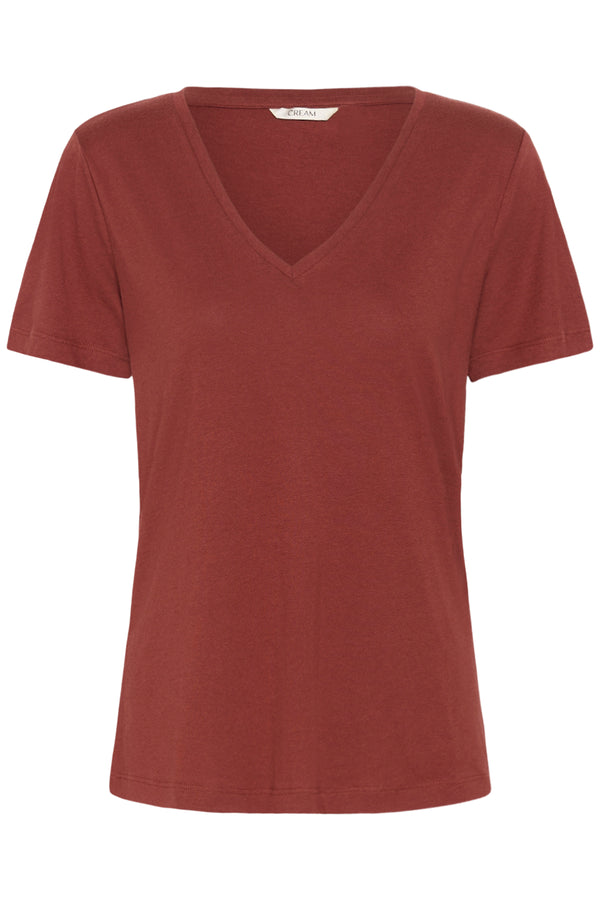 2026SS - Cream T-Shirt - CRNaia Deep V-neck T-Shirt