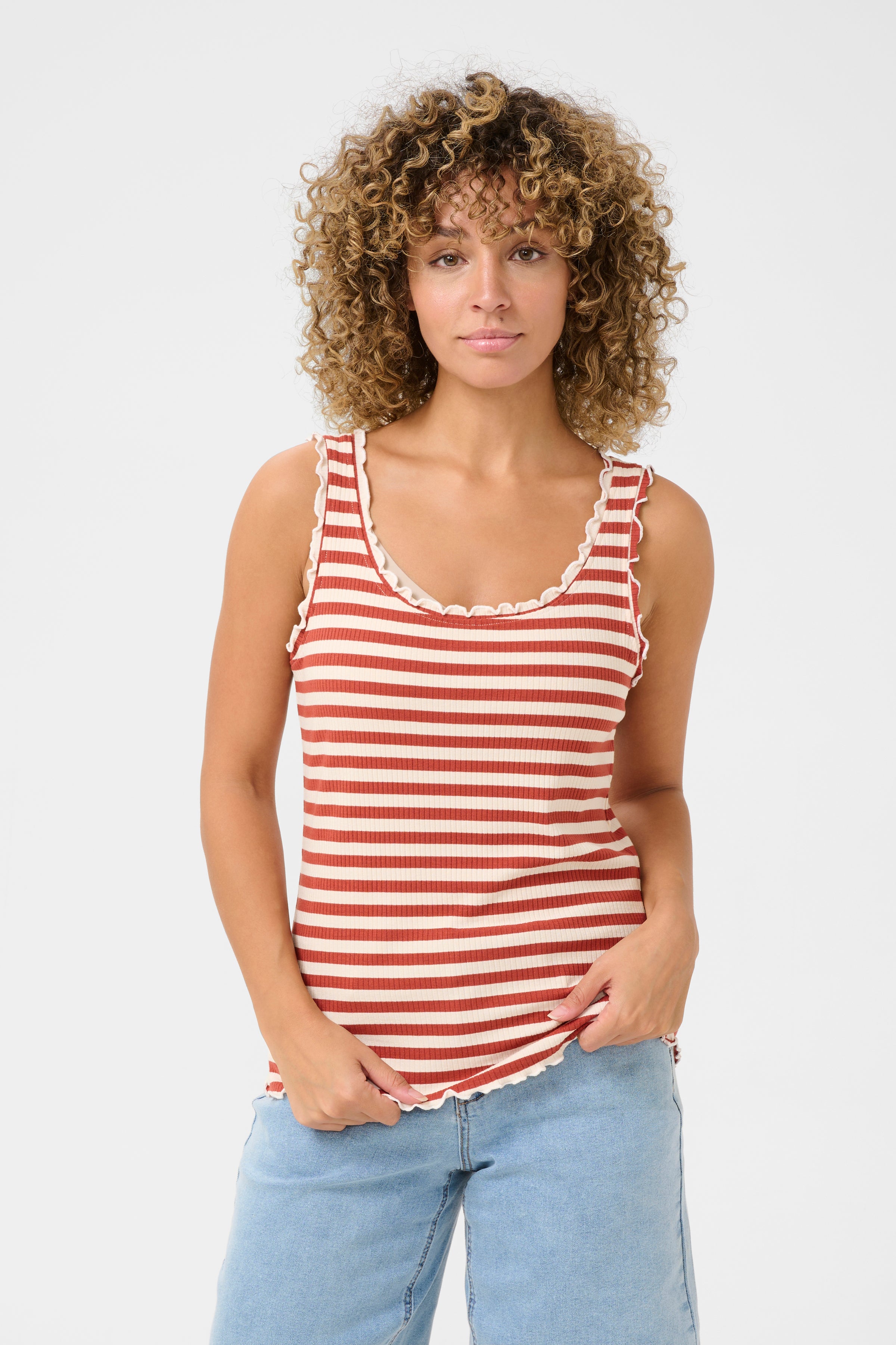 2025SS - Cream - Chandail - Ribba Stripe Top (Choix de 2 couleurs)