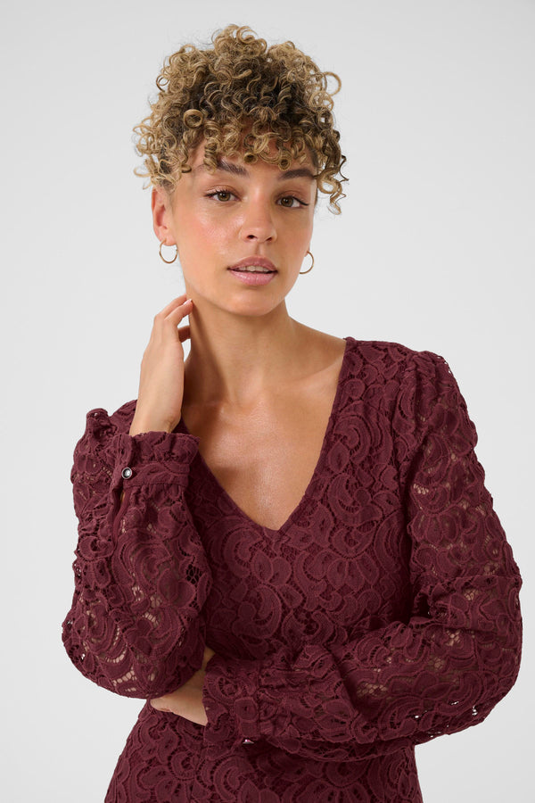 2025FW - Cream - Robe - Thit Ebana V Neck