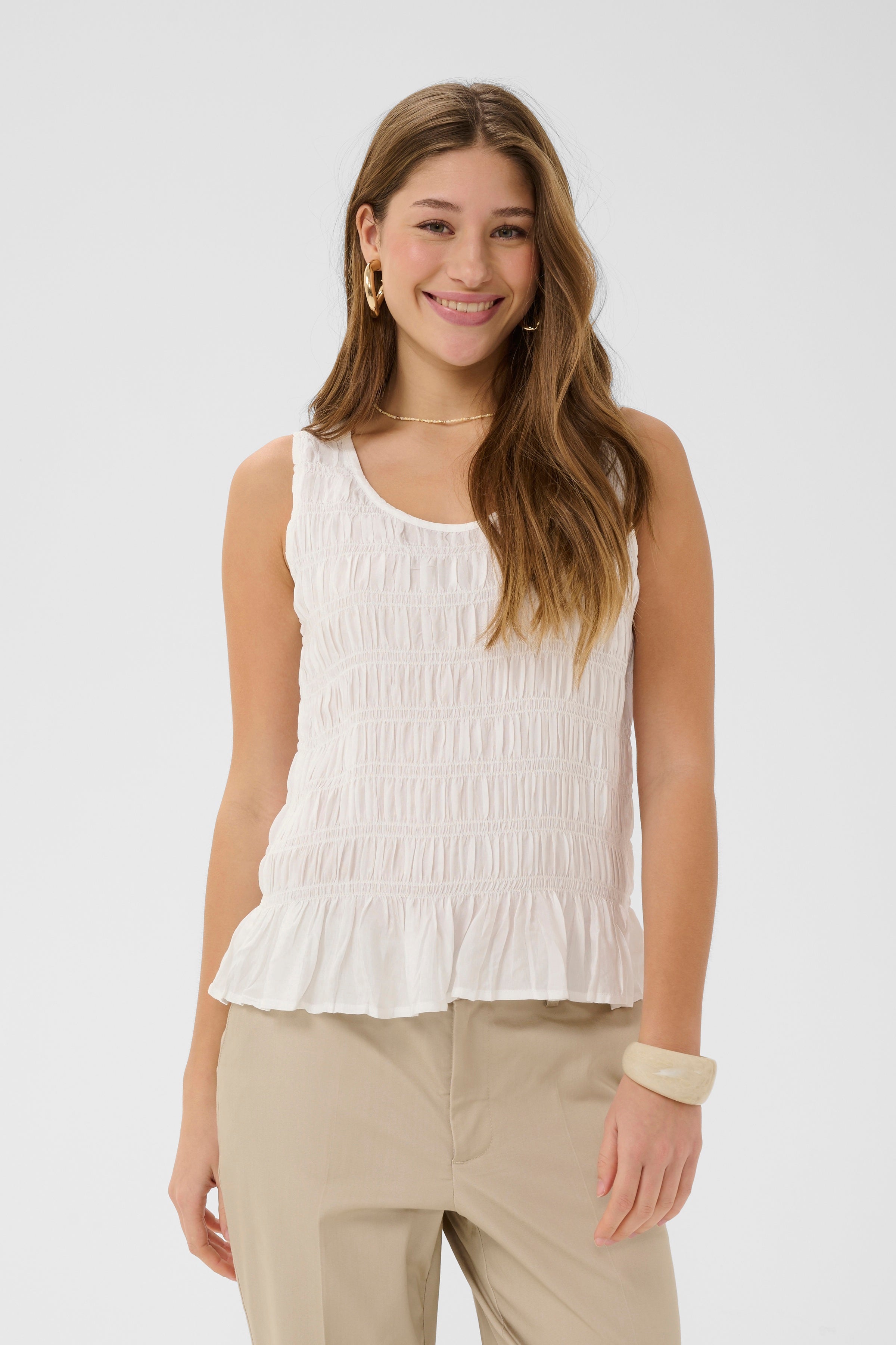 2026SS - Cream - Blouse - Henva Sleeveless