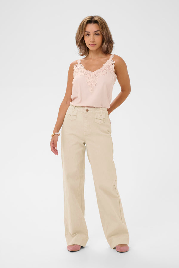 2026SS - Cream - Pantalon - Tilde Ankl - Audrey Fit