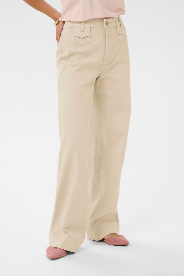 2026SS - Cream - Pantalon - Tilde Ankl - Audrey Fit